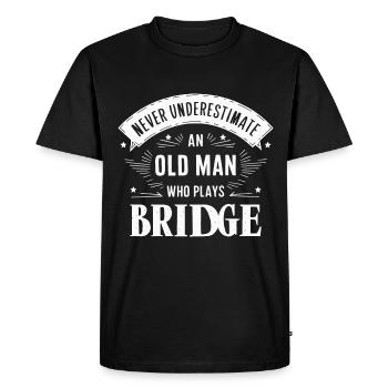 Bridge Card Game Gift - Men's Premium Organic T-Shirt - black - Front - Nico (187cm)