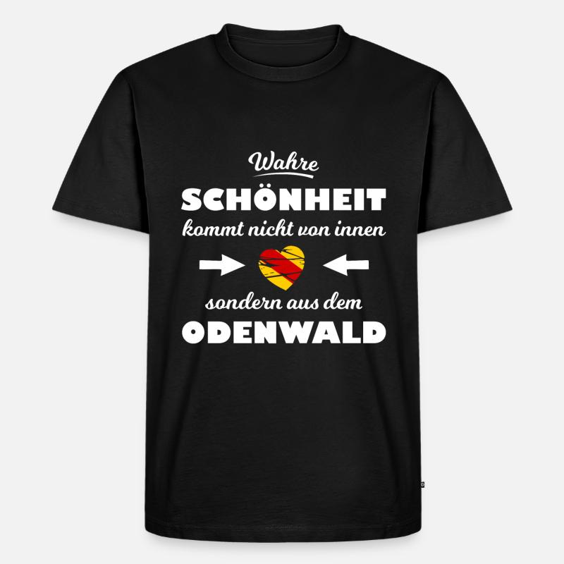 Der schöne Odenwald - Männer Premium Bio T-Shirt - Schwarz