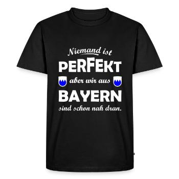 Parfait du sud - T-shirt Premium bio Homme - noir - Devant - Nico (187cm)