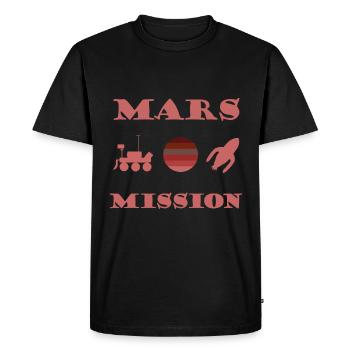 L’expédition dans l’espace - T-shirt Premium bio Homme - noir - Devant - Nico (187cm)
