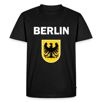 Les Berlinois dans le Brandebourg - T-shirt Premium bio Homme - noir - Devant - Nico (187cm)