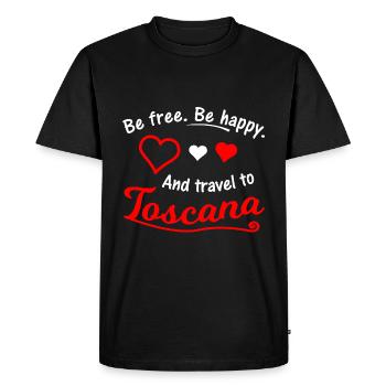 Holidays in Toscana Italy - Men's Premium Organic T-Shirt - black - Front - Nico (187cm)