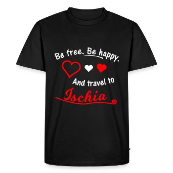 Île d’Ischia dans la mer Méditerranée - T-shirt Premium bio Homme - noir - Devant - Nico (187cm)