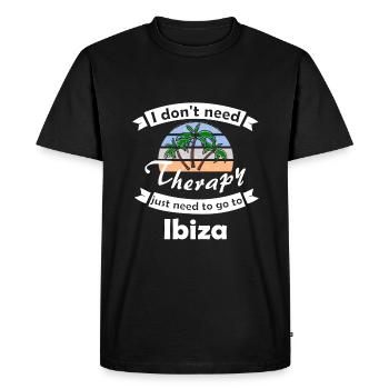 Voyage de vacances à Ibiza - T-shirt Premium bio Homme - noir - Devant - Nico (187cm)