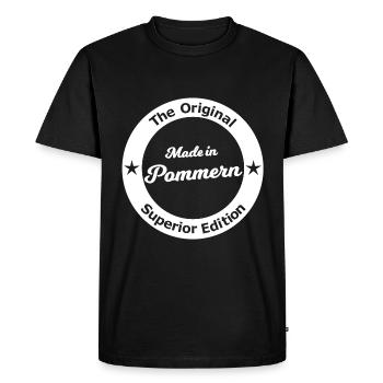 Homesickness for Pomerania - Men's Premium Organic T-Shirt - black - Front - Nico (187cm)