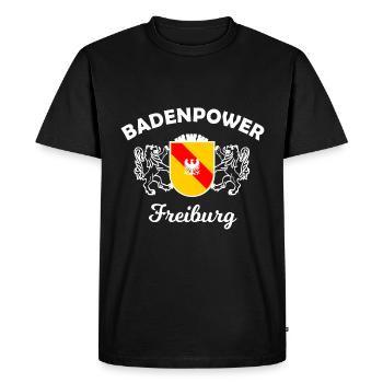 La puissance de Fribourg - T-shirt Premium bio Homme - noir - Devant - Nico (187cm)