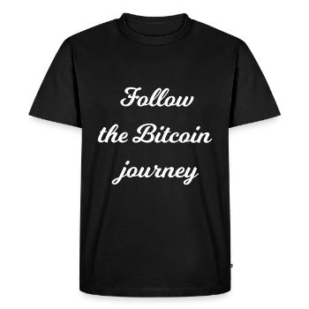 Bitcoin's journey - Men's Premium Organic T-Shirt - black - Front - Nico (187cm)