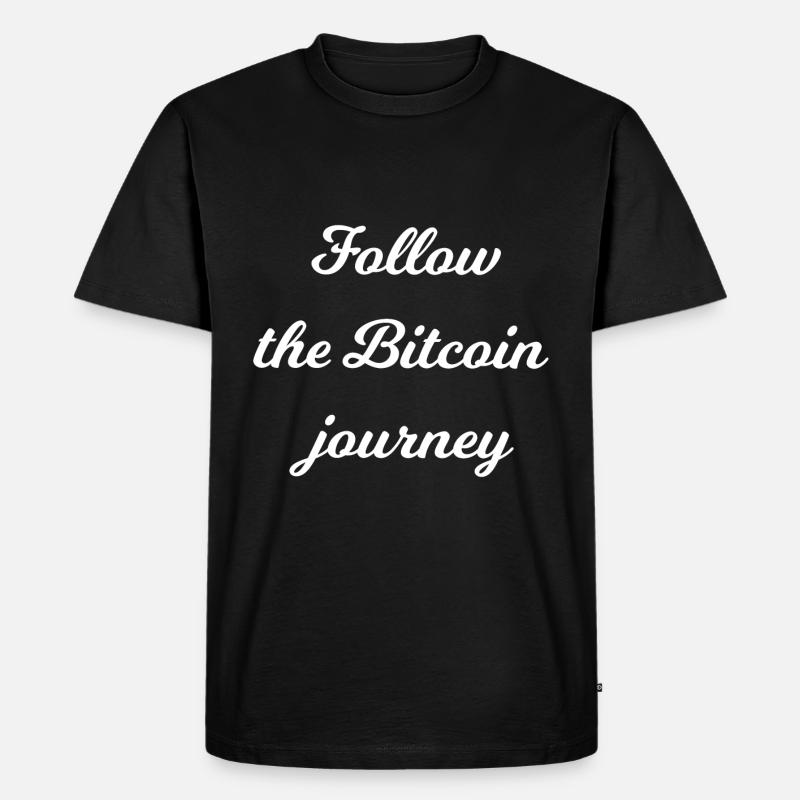 Die Reise des Bitcoin - Männer Premium Bio T-Shirt - Schwarz