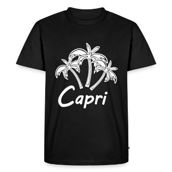 Vacances à Capri - T-shirt Premium bio Homme - noir - Devant - Nico (187cm)