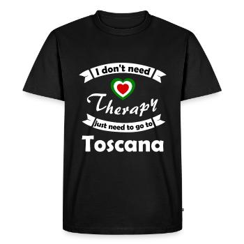 Vacances en Toscane - T-shirt Premium bio Homme - noir - Devant - Nico (187cm)