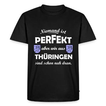 Thuringia in the east - Men's Premium Organic T-Shirt - black - Front - Nico (187cm)