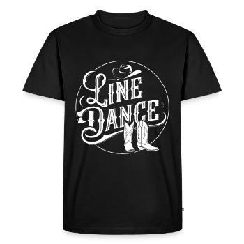 La danse en ligne, mon sport de danse et ma passion - T-shirt Premium bio Homme - noir - Devant - Nico (187cm)