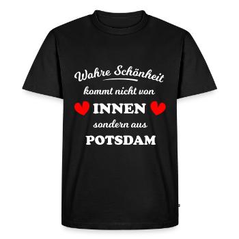Beautiful Potsdam - Men's Premium Organic T-Shirt - black - Front - Nico (187cm)