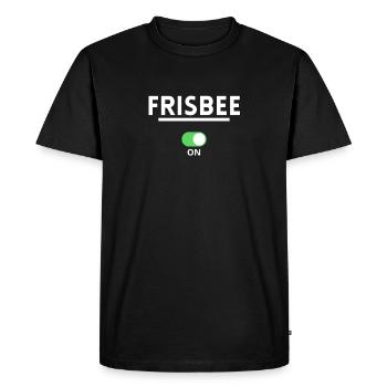 Frisbee. cadeau frisbee - T-shirt Premium bio Homme - noir - Devant - Nico (187cm)