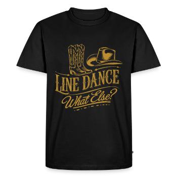 Line dancing, what else? Line Dancing Training - Men's Premium Organic T-Shirt - black - Front - Nico (187cm)