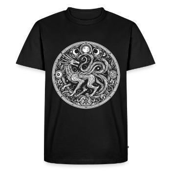 Chupacabra – Mythe, Terreur, Créature de la Nuit - T-shirt Premium bio Homme - noir - Devant - Nico (187cm)