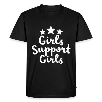 Filles Soutien Filles Déclaration Amitié - T-shirt Premium bio Homme - noir - Devant - Nico (187cm)