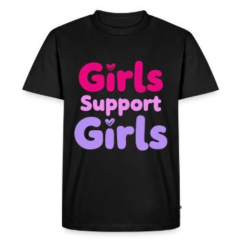 Filles Soutien Filles Déclaration Amitié - T-shirt Premium bio Homme - noir - Devant - Nico (187cm)