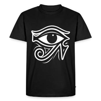 Symbole de l’œil d’Horus en Égypte - T-shirt Premium bio Homme - noir - Devant - Nico (187cm)