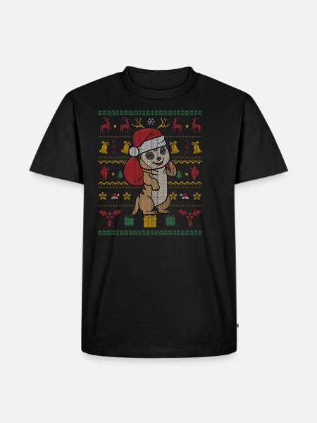 Moche cadeau de Noël suricote de Noël - T-shirt Premium bio Homme - noir