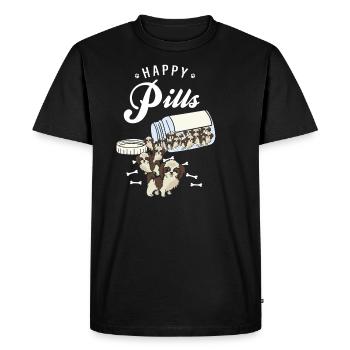 Cadeau de médecine de pilules de propriétaire de chien de Shih Tzu - T-shirt Premium bio Homme - noir - Devant - Nico (187cm)