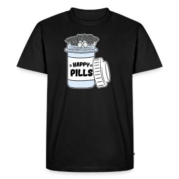 Cadeau de médecine de pilules chien Schnauzer - T-shirt Premium bio Homme - noir - Devant - Nico (187cm)