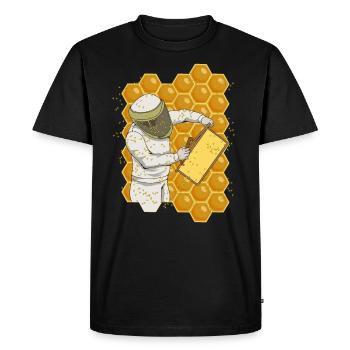 Beekeeper beekeeping bee - Men's Premium Organic T-Shirt - black - Front - Nico (187cm)