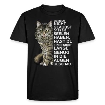 Maine Coon Lustiger Spruch - Männer Premium Bio T-Shirt - Schwarz - Vorne - Nico (187cm)