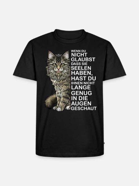 Maine Coon Lustiger Spruch - Männer Premium Bio T-Shirt - Schwarz