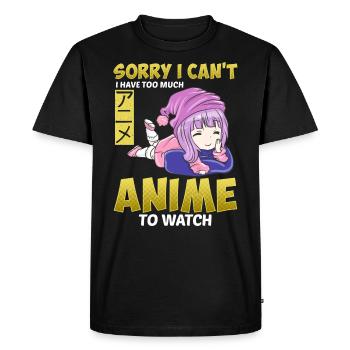 Dessin animé Anime Japon - T-shirt Premium bio Homme - noir - Devant - Nico (187cm)