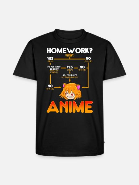 Manga d'anime - T-shirt Premium bio Homme - noir
