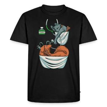 Docteur vétérinaire - T-shirt Premium bio Homme - noir - Devant - Nico (187cm)