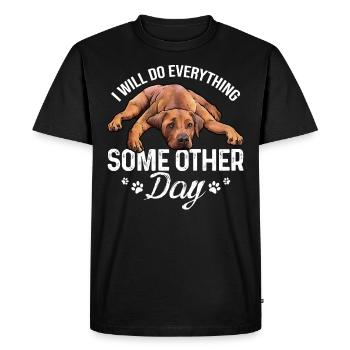 Rhodesian Ridgeback - Men's Premium Organic T-Shirt - black - Front - Nico (187cm)