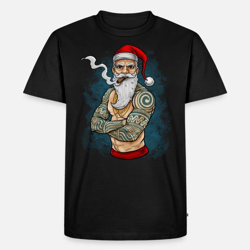 Weihnachtsmann Weihnachten - Männer Premium Bio T-Shirt - Schwarz