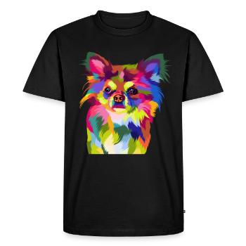 Chihuahua chien - T-shirt Premium bio Homme - noir - Devant - Nico (187cm)