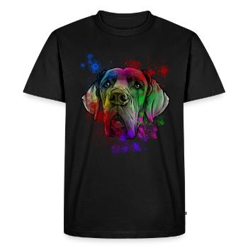 Great Dane Dog - Men's Premium Organic T-Shirt - black - Front - Nico (187cm)