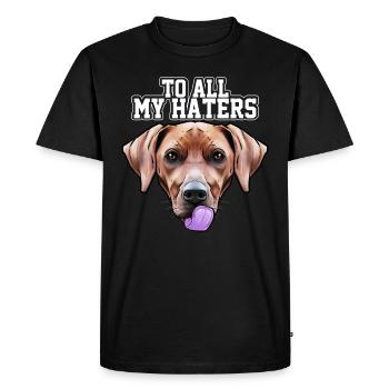 Rhodesian Ridgeback - Men's Premium Organic T-Shirt - black - Front - Nico (187cm)