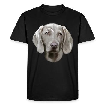 Chien Braque de Weimar - T-shirt Premium bio Homme - noir - Devant - Nico (187cm)