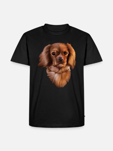 Cavalier King Charles dog - Men's Premium Organic T-Shirt - black