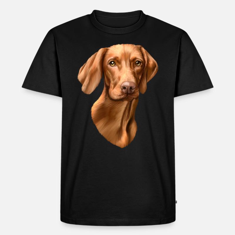Vizsla Hund - Männer Premium Bio T-Shirt - Schwarz