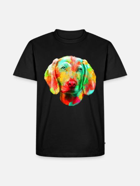 Weimaraner Hund Hunderasse - Männer Premium Bio T-Shirt - Schwarz