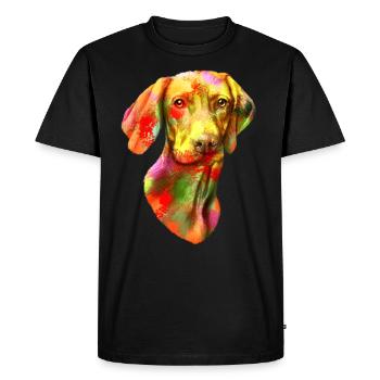 Vizsla dog dog gift - Men's Premium Organic T-Shirt - black - Front - Nico (187cm)
