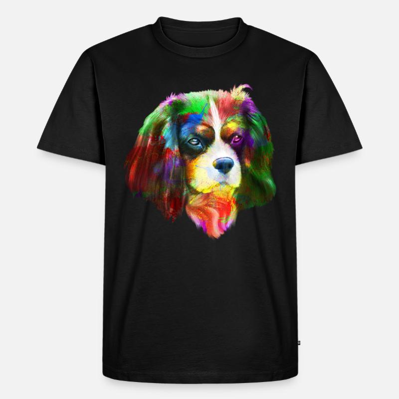 Chien Cavalier King Charles Spaniel - T-shirt Premium bio Homme - noir