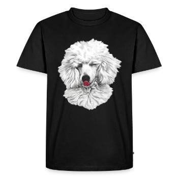 Caniche roi caniche chien chien race de chien - T-shirt Premium bio Homme - noir - Devant - Nico (187cm)