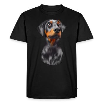 Chien Doberman - T-shirt Premium bio Homme - noir - Devant - Nico (187cm)