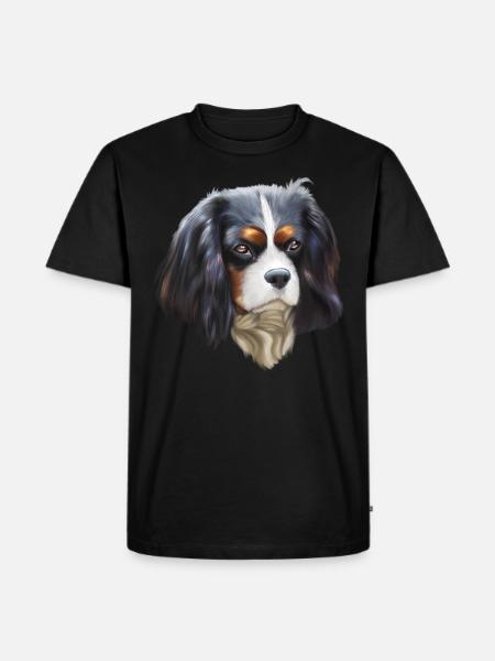King Cavalier dog - Men's Premium Organic T-Shirt - black
