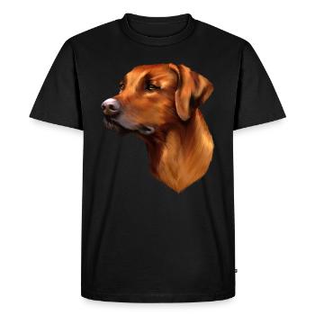 Rhodesian Ridgeback - Men's Premium Organic T-Shirt - black - Front - Nico (187cm)