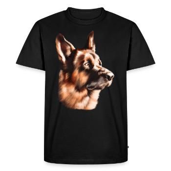 chien de race berger allemand - T-shirt Premium bio Homme - noir - Devant - Nico (187cm)