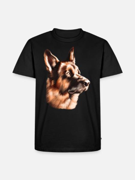 Deutscher Schäferhund - Männer Premium Bio T-Shirt - Schwarz