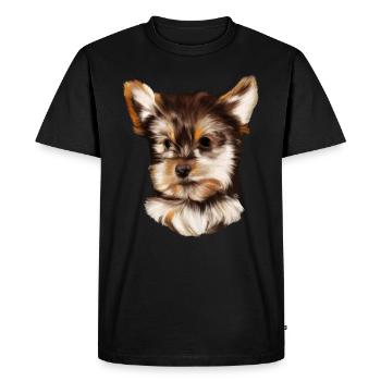 Yorkshire Terrier - T-shirt Premium bio Homme - noir - Devant - Nico (187cm)